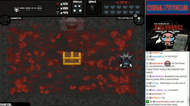 CobaltStreak breaks the Binding of Isaac record for most kills without a death! смотреть онлайн