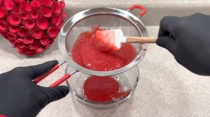 Малиновое пюре без косточек / Начинка для торта.