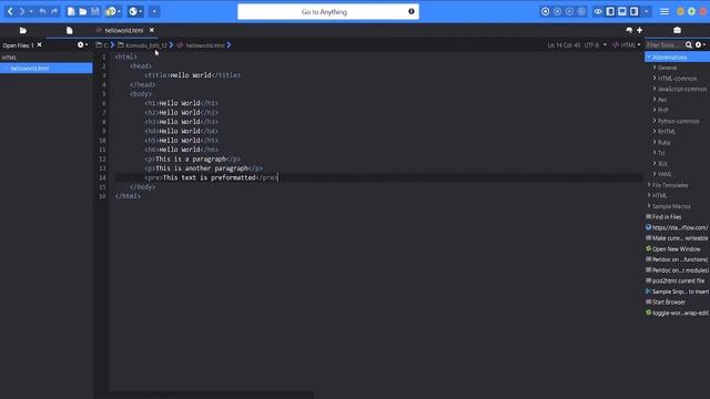 HTML Basic Tags | Komodo Edit 12 смотреть онлайн
