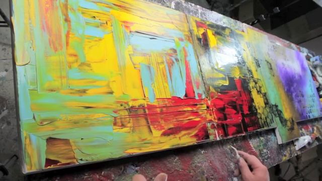 ► Abstract Art Action Painting HD Video HOW TO - Alyssum by John Beckley смотреть онлайн