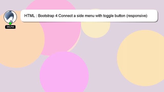 HTML : Bootstrap 4 Connect a side menu with toggle button (responsive) смотреть онлайн