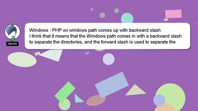 Windows : PHP on windows path comes up with backward slash смотреть онлайн