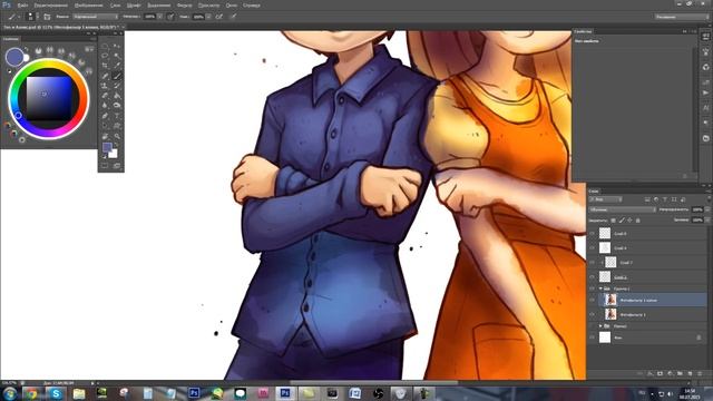 Teo and Alix {speedpaint} Photoshop CS6 смотреть онлайн