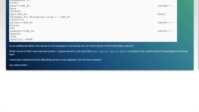 install sqlite3 dev and other packages in centos смотреть онлайн
