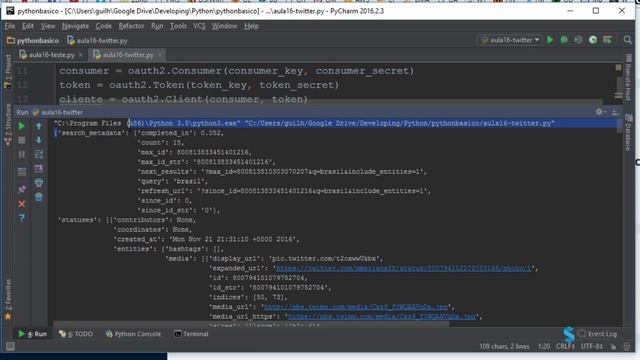 Aula 16 - Publicando e Pesquisando no Twitter - Python Básico Solyd смотреть онлайн