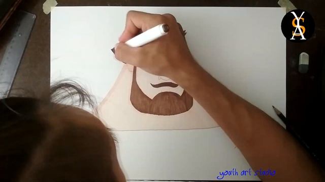ИЛЬЯ МУРОМЕЦ. ТРИ БОГАТЫРЯ. КАК НАРИСОВАТЬ ПОРТРЕТ СКЕТЧ-МАРКЕРАМИ. YOUTH ART STUDIO смотреть онлайн