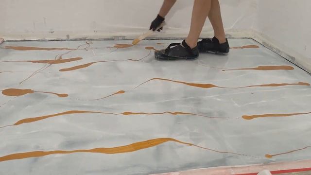 Эпоксидный глянцевый пол с новой смолой Metally Epoxy. Набор №37. смотреть онлайн