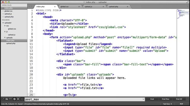 Multiple File AJAX Upload: Output Area (Part 6/10) смотреть онлайн
