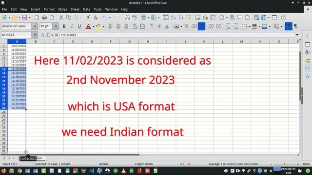 DD/MM/YYYY format instead of MM//DD/YYYY in LibreOffice Calc смотреть онлайн