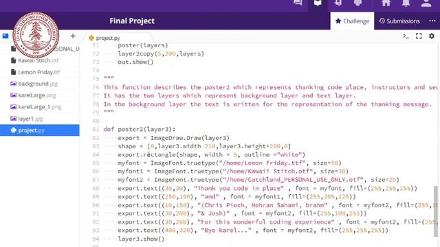 Stanford University || Code in Place || Poster Design || Final Project || Python || D in Control смотреть онлайн