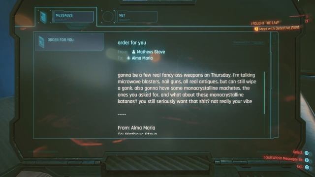 Cyberpunk 2077 update 2.02 order for you computer message location смотреть онлайн