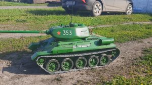 Танк Т-34 своими руками из фанеры на пульте управления. Летний Тест-драйв