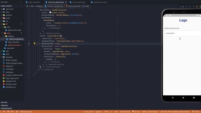 Login UI - Flutter Tutorial смотреть онлайн