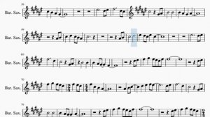 Baritone Sax Sheet Music: How to play Chiquitita by Abba