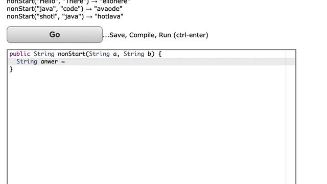 Java: CodingBat– String-1– nonStart смотреть онлайн