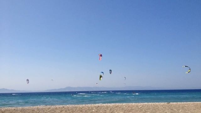 Kitesurfing timelapse in Kremasti, Rhodes, June 2012 смотреть онлайн