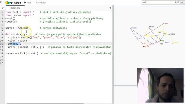 Vėžliuko grafika (Python) - valdymas pele, klaviatūra смотреть онлайн