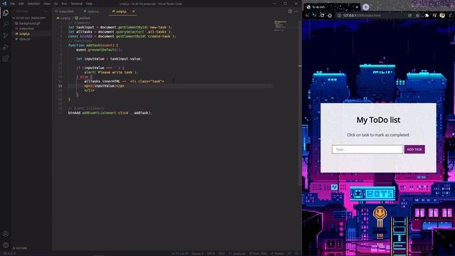 To do list JavaScript | PROGMAS 18/31 смотреть онлайн