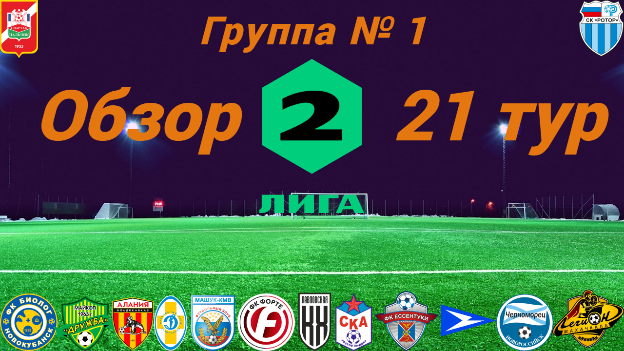 Вторая лига. Обзор 21-го тура группа № 1, сезон 2022/23 смотреть онлайн