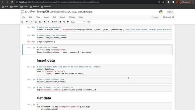 How to connect to MongoDB from Jupyter Notebook смотреть онлайн