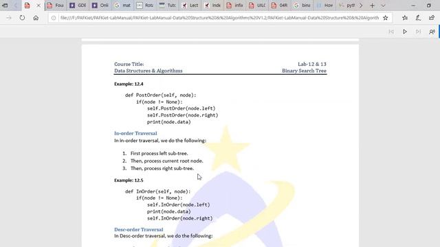 [OnlineSession] SM20 104628 DST Class#13, Session#02 Python Binary Search Tree BST смотреть онлайн