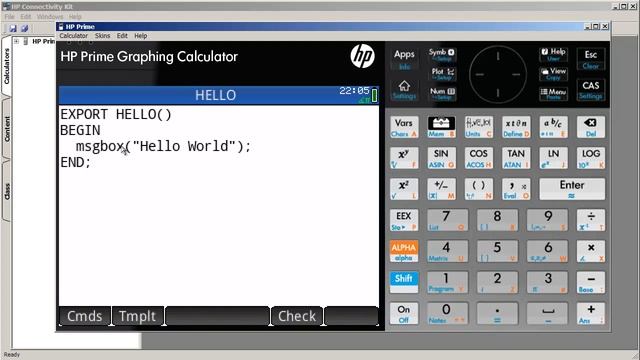 HP Prime - Creating "Hello world" and transferring programs смотреть онлайн