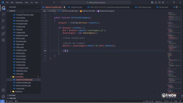 Build a blog with CodeIgniter 4 - #24 Categories - Delete Sub Category смотреть онлайн
