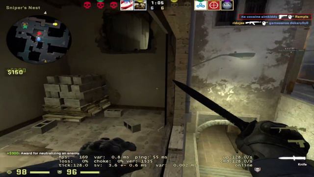 Мой второй раз в CS:GO на FACEIT ✅ I'am Use Xtample Peek. 46/14/15