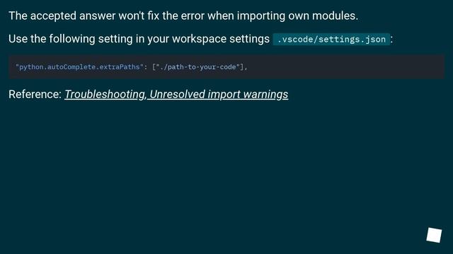 Pylint "unresolved import" error in Visual Studio Code смотреть онлайн
