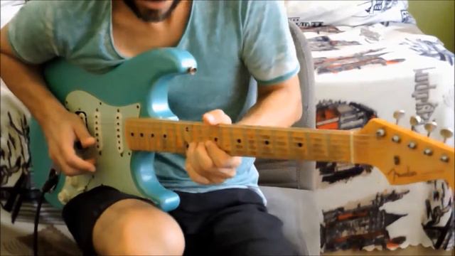 Fender Custom Shop '57 Strat HSS Relic - Sea Foam Metallic Pickup Test Demo - Dorian Guitar Jam смотреть онлайн