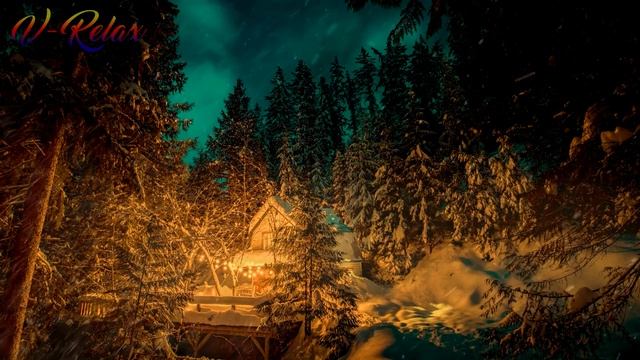 ? Зимняя ночная Вьюга в лесу воет, шумит и кружится. Снежный вальс украшает чудесный домик. Для сна смотреть онлайн