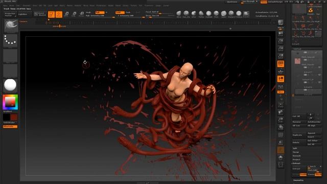 Making Of "Wizard - Blood and Fire Hydra", ZBrush (9/40) смотреть онлайн