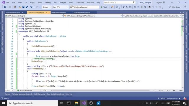WPF Controls | 27-Datagrid | Events | Update Datagrid Rows| Part 8 смотреть онлайн