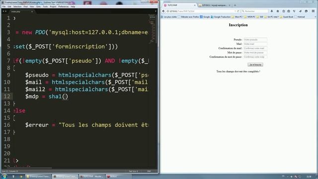 TUTO PHP - Créer un espace membre 1/3 (Inscription) смотреть онлайн