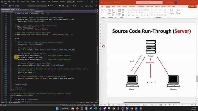 TCP/IP Group Chat Application Using C (Overview & Implementation) смотреть онлайн