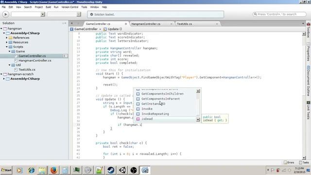 Unity Tutorial: Creating Hangman смотреть онлайн