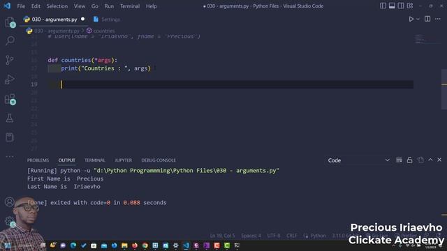 034 - Python Functions Arguments | Python Tutorial for Beginners Full Course смотреть онлайн