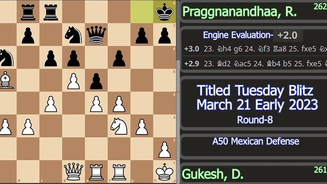The Clash of the Modern Generation | Gukesh vs Praggnanandhaa | Titled Tuesday 2023 смотреть онлайн