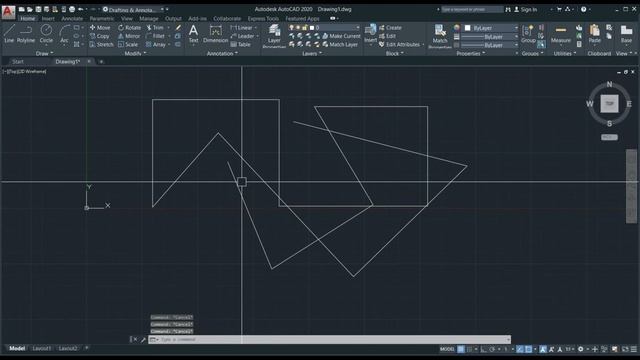 AutoCAD 2020 Tutorial for Beginners #Lesson 2 (DRAWING TOOLS: Line & Polyline) || RU TUTORIAL HUB смотреть онлайн