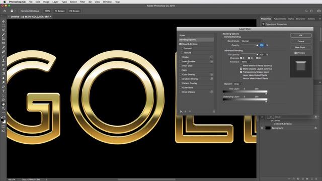 Ultimate Gold Text Effect | Photoshop Tutorial смотреть онлайн