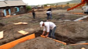 Миксер. Заливка фундамента.