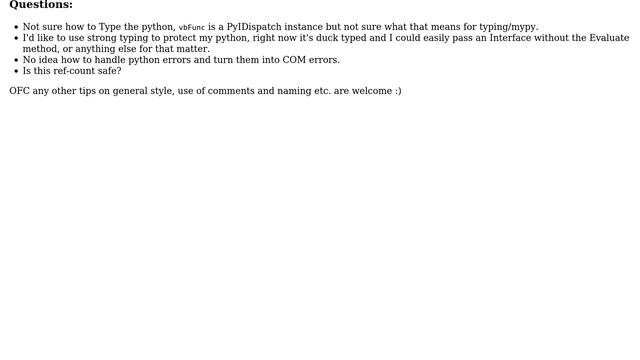 Code Review: Simple python COM server to expose scipy integration to VBA смотреть онлайн