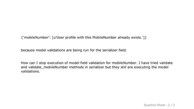 Django : How to override model field validation in django rest framework ModelSerializer смотреть онлайн