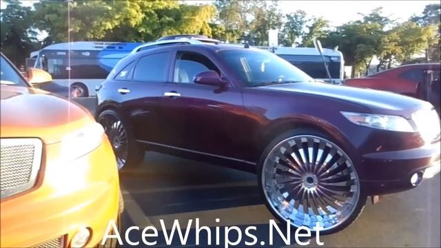 AceWhips.NET- Camaro on 32" -Purple N Outrageous Infiniti FXs on 30" Forgiatos N DAVIN Floaters смотреть онлайн