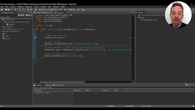 How to Convert HTML to PDF using IronPDF for JAVA смотреть онлайн