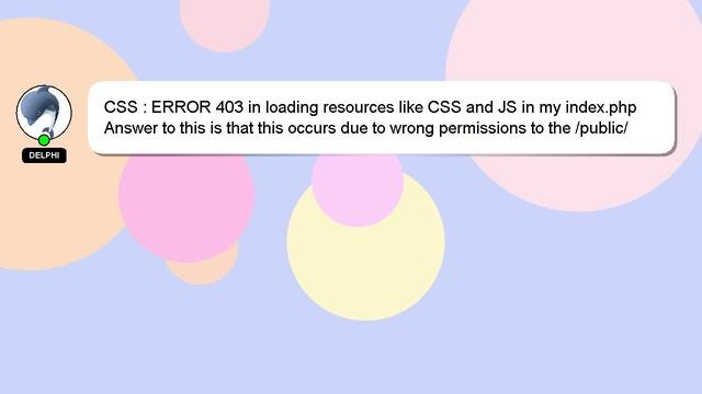 CSS : ERROR 403 in loading resources like CSS and JS in my index.php смотреть онлайн