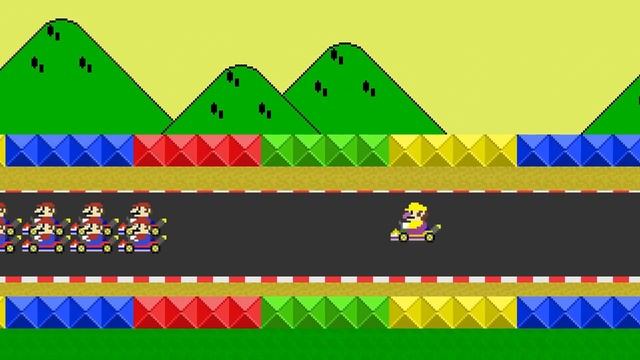 Mario Kart But With 100 Marios смотреть онлайн