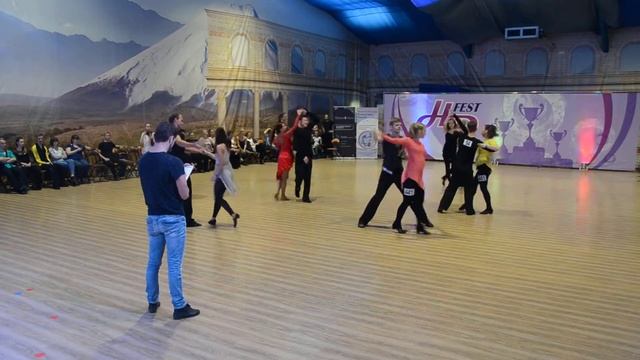 Хастл, Discofox, HDfest 2018, ДнД Beginner, 14 финала заход 2, танец 2 смотреть онлайн