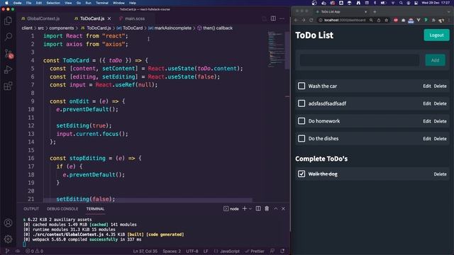 #14 Marking ToDo tasks as complete | Fullstack React Course (2022) смотреть онлайн