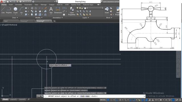 WATER TAP 2D IN AUTOCAD || AUTOCAD TUTORIAL